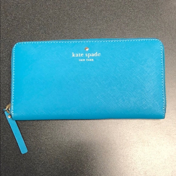 kate spade Handbags - Kate Spade Turquoise Slim Continental Wallet